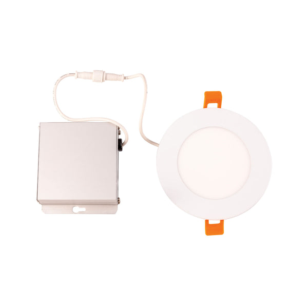 Thomas Lighting Mercury Slim Integrated LED Recessed Ceiling Light with Flush Opaque Lens in White 5 inches Round LR10044