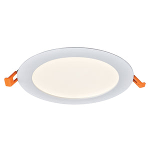 Thomas Lighting Mercury Slim Integrated LED Recessed Ceiling Light with Flush Opaque Lens in White 7 inches Round LR10064