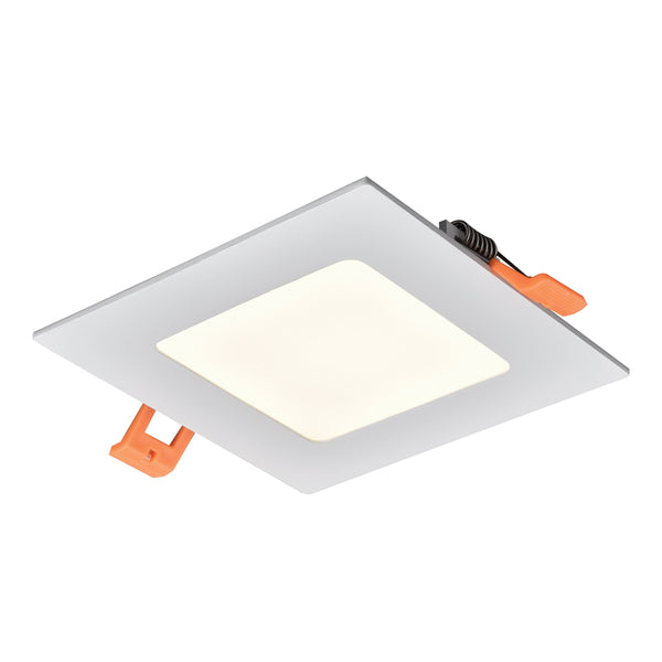 Thomas Lighting Mercury Slim Integrated LED Recessed Ceiling Light with Flush Opaque Lens in White 4.75 inches Square LR11044