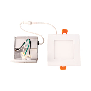 Thomas Lighting Mercury Slim Integrated LED Recessed Ceiling Light with Flush Opaque Lens in White 4.75 inches Square LR11044