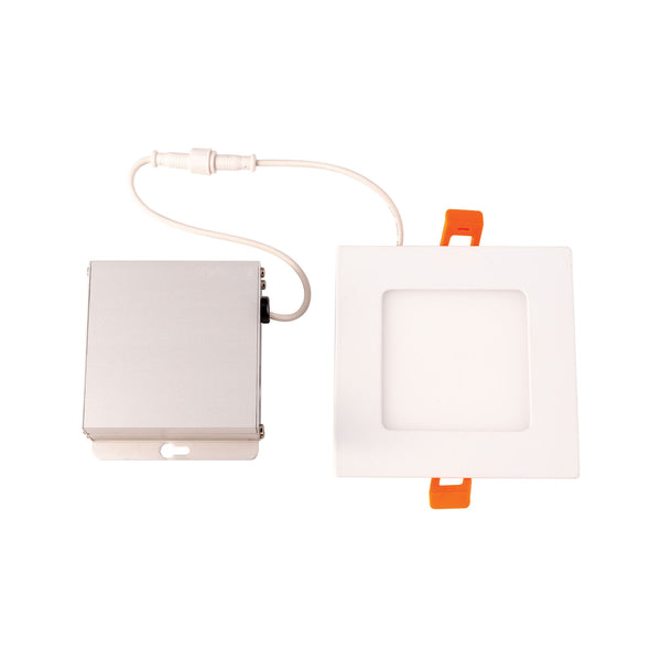 Thomas Lighting Mercury Slim Integrated LED Recessed Ceiling Light with Flush Opaque Lens in White 4.75 inches Square LR11044