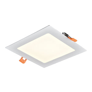 Thomas Lighting Mercury Slim Integrated LED Recessed Ceiling Light with Flush Opaque Lens in White 6.75 inches Square LR11064
