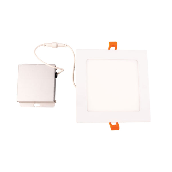 Thomas Lighting Mercury Slim Integrated LED Recessed Ceiling Light with Flush Opaque Lens in White 6.75 inches Square LR11064