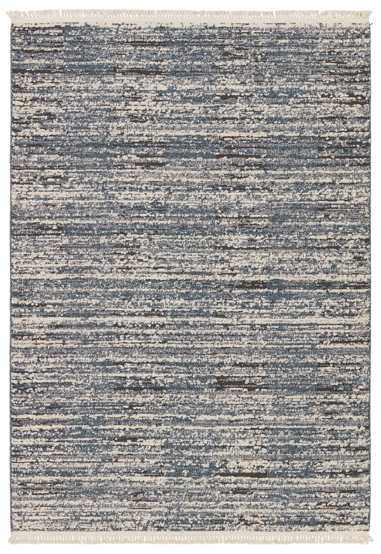 Jaipur Living Lore Duna Lre03 Powerloomed Machinemade 70% Polypropylene 30% Polyester Solids Stripes Indoor Rug Blue, Gray 70% Polypropylene 30% Polyester Rug155338