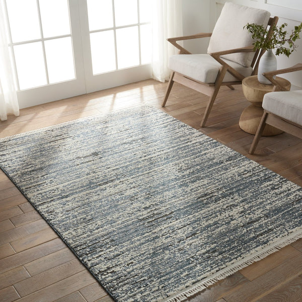 Jaipur Living Lore Duna Lre03 Powerloomed Machinemade 70% Polypropylene 30% Polyester Solids Stripes Indoor Rug Blue, Gray 70% Polypropylene 30% Polyester Rug155338