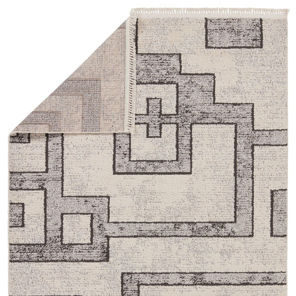 Jaipur Living Lore Bungalow Lre05 Powerloomed Machinemade 70% Polypropylene 30% Polyester Mid-century Modern Geometric Indoor Rug Gray, Cream 70% Polypropylene 30% Polyester Rug155353