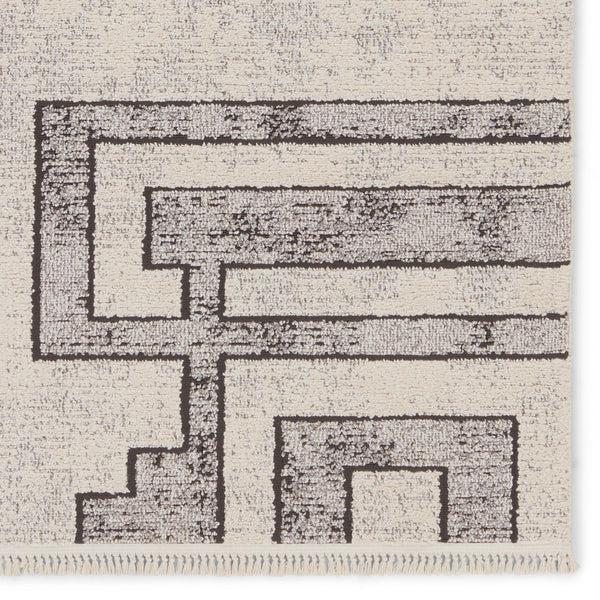 Jaipur Living Lore Bungalow Lre05 Powerloomed Machinemade 70% Polypropylene 30% Polyester Mid-century Modern Geometric Indoor Rug Gray, Cream 70% Polypropylene 30% Polyester Rug155353