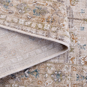 Safavieh Lauren Benson Runner 2X8 Beige & Blue - Low 3/8" Pile, Power-Loomed Turkey, Durable Polyester Backed LRL1080B-28