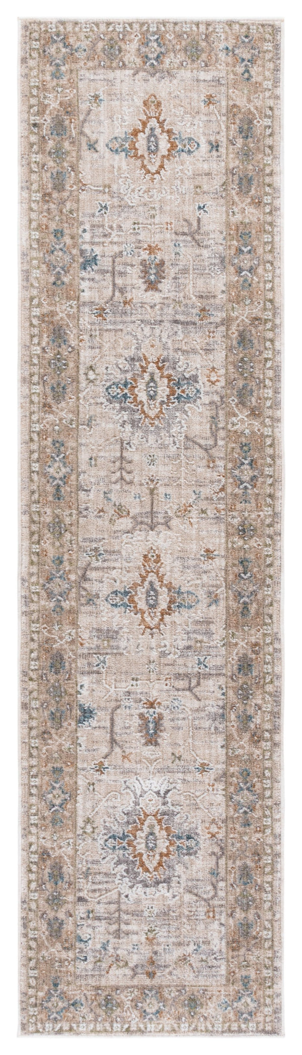 Safavieh Lauren Benson Runner 2X8 Beige & Blue - Low 3/8" Pile, Power-Loomed Turkey, Durable Polyester Backed LRL1080B-28