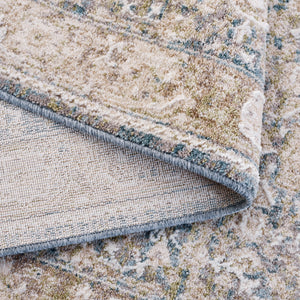 Safavieh Lauren Power-Loomed Benson 5'3"X7'6" Blue-Beige Area Rug — Low-Profile, Durable Polyester, Turkish Craftsmanship LRL1091M-5