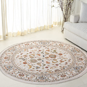 Safavieh Lrl Transitional Floral Runner Rug Power Loomed in Turkey for Hallways and Entryways 6'-7" x 6'-7" - Round LRL1107A-7R