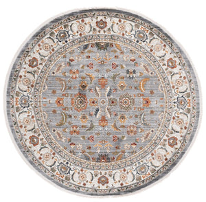 Safavieh Lrl Floral Botanical Runner Rug Power Loomed Polypropylene Blend for Hallways and Entryways 6'7" x 6'7" Round LRL1107F-7R