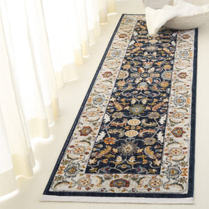 Safavieh Lrl Alford Traditional Medallion Runner Rug Navy Ivory Hallway Polypropylene Blend 2'-0" x 7'-0" LRL1107N-27