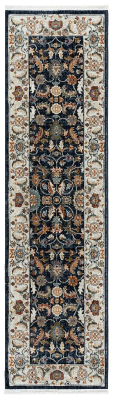 Safavieh Lrl Alford Traditional Medallion Runner Rug Navy Ivory Hallway Polypropylene Blend 2'-0" x 8'-0" LRL1107N-28