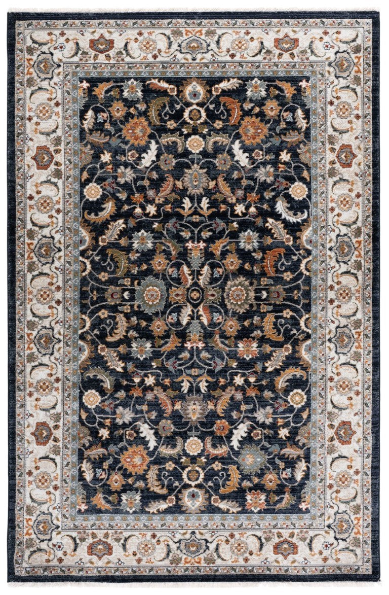 Safavieh Lrl Alford Traditional Medallion Runner Rug Navy Ivory Hallway Polypropylene Blend 5'-3" x 7'-6" LRL1107N-5