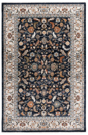 Safavieh Lrl Alford Traditional Medallion Runner Rug Navy Ivory Hallway Polypropylene Blend 5'-3" x 7'-6" LRL1107N-5