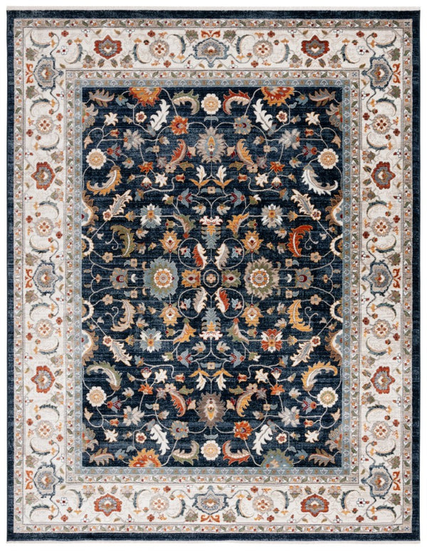 Safavieh Lrl Alford Traditional Medallion Runner Rug Navy Ivory Hallway Polypropylene Blend 8'-0" x 10'-0" LRL1107N-8