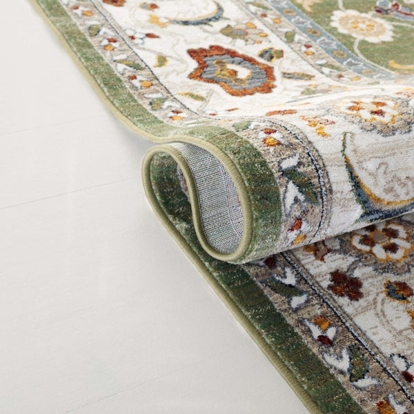 Safavieh Lrl Alford Traditional Power Loomed Area Rug in Green Ivory for Living or Dining Rooms 4'-0" x 6'-5" LRL1107Y-4