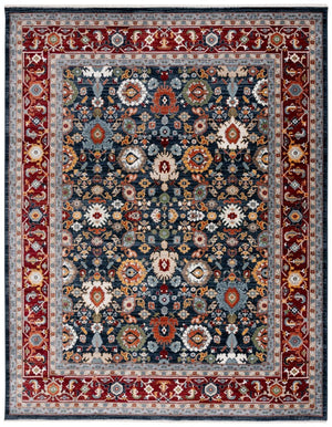 Safavieh Lrl Allington Traditional Area Rug Power Loomed in Turkey with Navy Red Motifs 8' x 10' LRL1108R-8