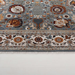 Safavieh Lrl Turkish Power Loomed Runner Rug Blue Ivory Hallway Accent Soft Traditional 9'-0" x 13'-0" LRL1110M-9