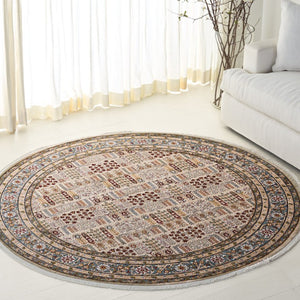Safavieh Lrl Bancroft Traditional Runner Polypropylene Blend Power Loomed in Turkey Hallway Rug 6'-7" x 6'-7" - A LRL1112B-7R