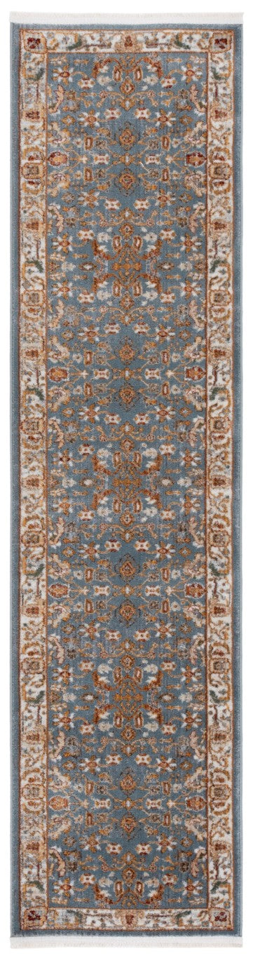 Safavieh Lrl Floral Turkish Runner Rug Blue Ivory Power Loomed Hallway Accent Low Pile 2'-0" x 8'-0" LRL1113A-28