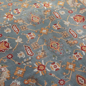Safavieh Lrl Floral Turkish Runner Rug Blue Ivory Power Loomed Hallway Accent Low Pile 7'-9" x 9'-6" LRL1113A-8