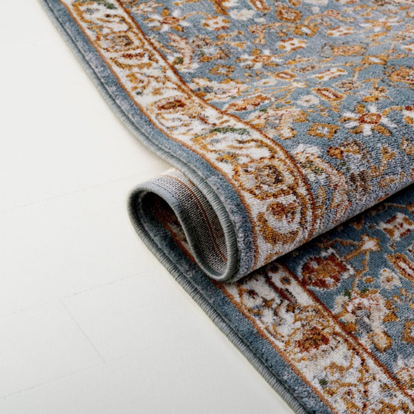 Safavieh Lrl Floral Turkish Runner Rug Blue Ivory Power Loomed Hallway Accent Low Pile 7'-9" x 9'-6" LRL1113A-8