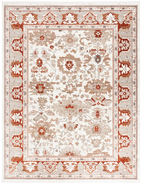 Safavieh Lrl Lambeth Transitional Power Loomed Area Rug in Warm Ivory Rust for Any Room LRL1114A-8