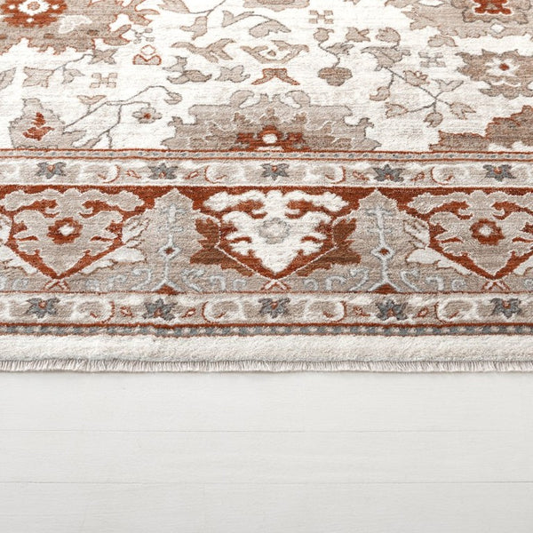 Safavieh Lrl Lambeth Transitional Power Loomed Area Rug in Warm Ivory Rust for Any Room LRL1114A-8