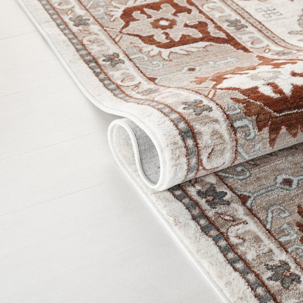 Safavieh Lrl Lambeth Transitional Power Loomed Area Rug in Warm Ivory Rust for Any Room LRL1114A-8