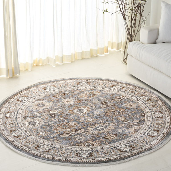Safavieh Lrl Lambeth Transitional Floral Runner Rug for Hallways and Entryways in Ivory 6'-7" x 6'-7" - Round LRL1114F-7R