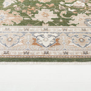 Safavieh Lrl Lambeth Green/Ivory 2X8 Runner Rug — Transitional Floral Power-Loomed In Turkey, Low-Profile Durable LRL1114Y-28
