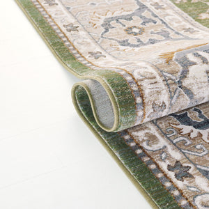 Safavieh Lrl Lambeth Green/Ivory 2X8 Runner Rug — Transitional Floral Power-Loomed In Turkey, Low-Profile Durable LRL1114Y-28