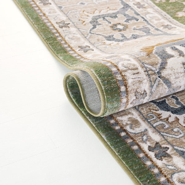 Safavieh Lrl Lambeth Green/Ivory 2X8 Runner Rug — Transitional Floral Power-Loomed In Turkey, Low-Profile Durable LRL1114Y-28