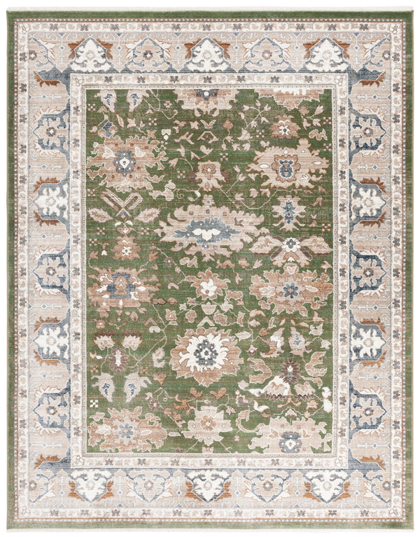 Safavieh Lrl Lambeth Green/Ivory 2X8 Runner Rug — Transitional Floral Power-Loomed In Turkey, Low-Profile Durable LRL1114Y-28