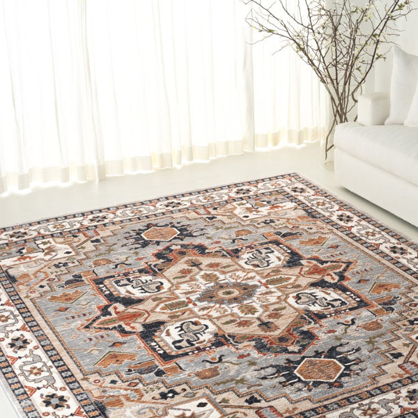 Safavieh Lrl Amberley Traditional Runner Rug in Neutral Grey Beige Polypropylene Blend 9'-0" x 13'-0" LRL1116F-9