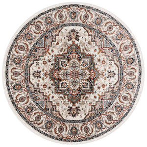 Safavieh Lrl Atwood Traditional Runner Ivory Beige Polypropylene Blend for Hallways and Entryways 6'-7" x 6'-7" Round LRL1119A-7R
