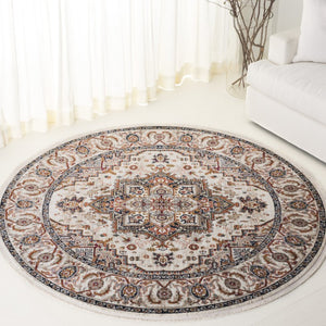 Safavieh Lrl Atwood Traditional Runner Ivory Beige Polypropylene Blend for Hallways and Entryways 6'-7" x 6'-7" Round LRL1119A-7R
