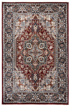 Safavieh Lrl Turkish Power-Loomed Runner Bold Geometric Motifs for Hallways and Entryways 5'-3" x 7'-6" LRL1119P-5