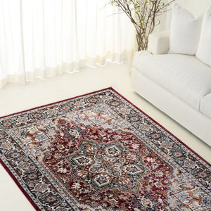 Safavieh Lrl Turkish Power-Loomed Runner Bold Geometric Motifs for Hallways and Entryways 5'-3" x 7'-6" LRL1119P-5