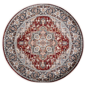 Safavieh Lrl Turkish Power-Loomed Runner Bold Geometric Motifs for Hallways and Entryways 6'-7" x 6'-7" - Round LRL1119P-7R