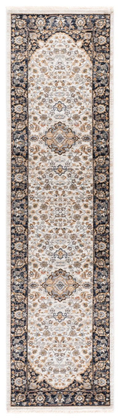 Safavieh Lrl Oriental Ivory Navy Hallway Runner Power Loomed Polypropylene Rug for Entryways 2'-0" x 8'-0" LRL1120A-28