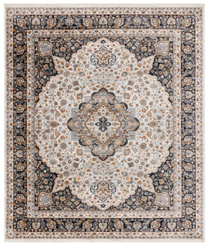 Safavieh Lrl Oriental Ivory Navy Hallway Runner Power Loomed Polypropylene Rug for Entryways 7'-9" x 9'-6" LRL1120A-8