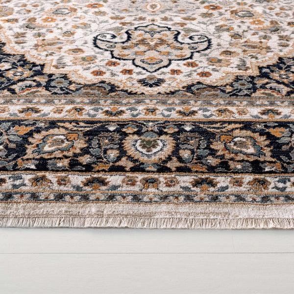Safavieh Lrl Oriental Ivory Navy Hallway Runner Power Loomed Polypropylene Rug for Entryways 9'-0" x 13'-0" LRL1120A-9