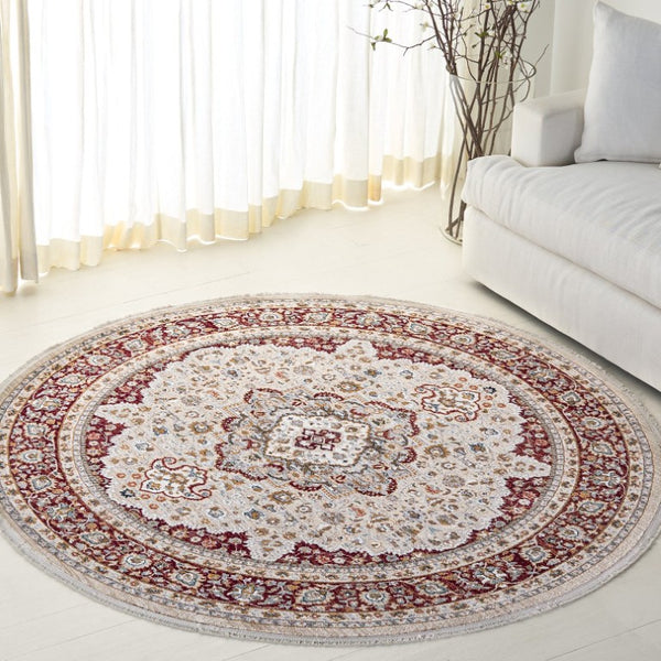 Safavieh Lrl Oriental Runner Rug Turkish Crafted Geometric Motifs for Hallways and Entryways 6'-7" x 6'-7" - Round LRL1120B-7R