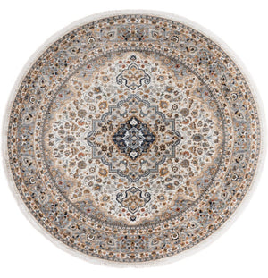 Safavieh Lrl Camberwell Oriental Runner Rug Ivory Grey Polypropylene Hallway Accent 6'-7" x 6'-7" Round LRL1120G-7R