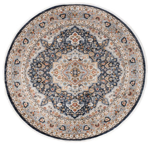 Safavieh Lrl Turkish Power Loomed Oriental Runner Rug for Hallways with Medallion Motif 6'-7" x 6'-7" (Round) LRL1120N-7R