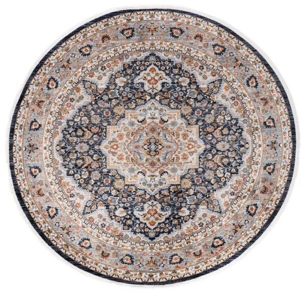 Safavieh Lrl Turkish Power Loomed Oriental Runner Rug for Hallways with Medallion Motif 6'-7" x 6'-7" (Round) LRL1120N-7R