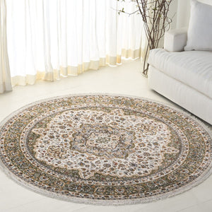 Safavieh Lrl Camberwell Oriental Runner Power Loomed in Turkey for Hallways and Entryways 6'-7" x 6'-7" Round LRL1120Y-7R
